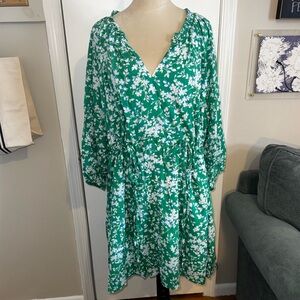 Women’s green and white floral dress by Draper James